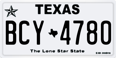 TX license plate BCY4780