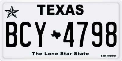 TX license plate BCY4798