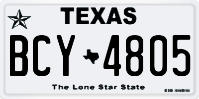 TX license plate BCY4805