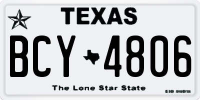 TX license plate BCY4806