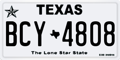 TX license plate BCY4808