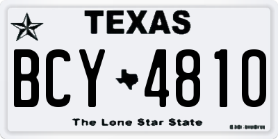 TX license plate BCY4810