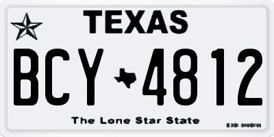 TX license plate BCY4812