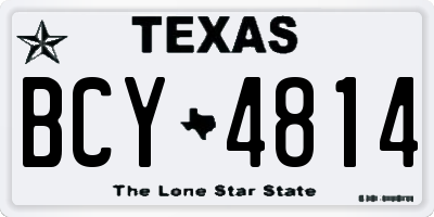 TX license plate BCY4814