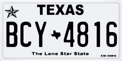 TX license plate BCY4816