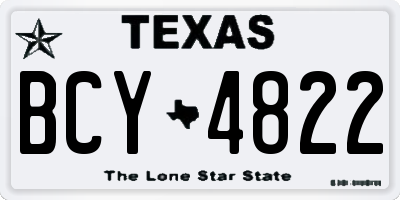 TX license plate BCY4822