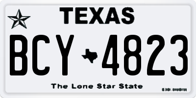 TX license plate BCY4823
