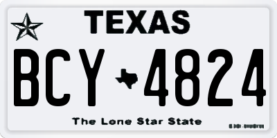 TX license plate BCY4824