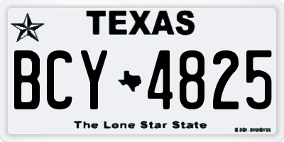 TX license plate BCY4825