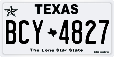 TX license plate BCY4827