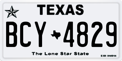 TX license plate BCY4829