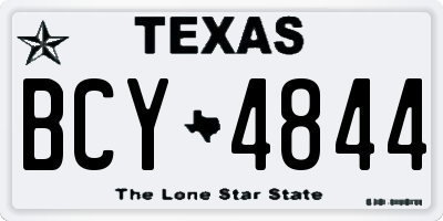 TX license plate BCY4844