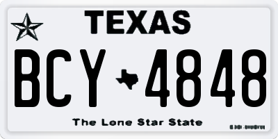 TX license plate BCY4848