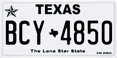 TX license plate BCY4850