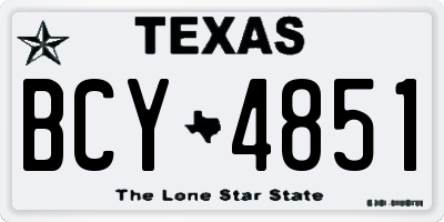 TX license plate BCY4851