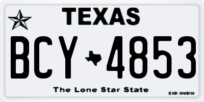 TX license plate BCY4853