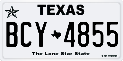 TX license plate BCY4855