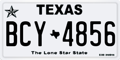 TX license plate BCY4856