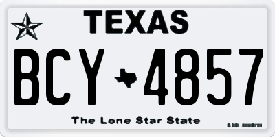 TX license plate BCY4857