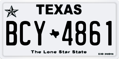TX license plate BCY4861