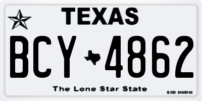 TX license plate BCY4862