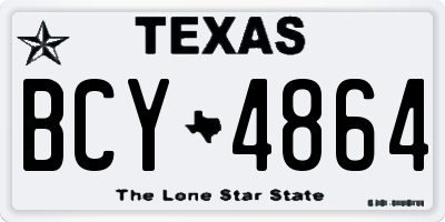 TX license plate BCY4864