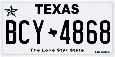 TX license plate BCY4868