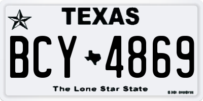 TX license plate BCY4869