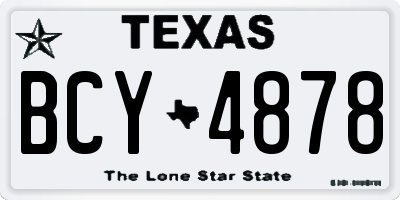 TX license plate BCY4878