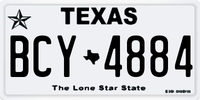 TX license plate BCY4884