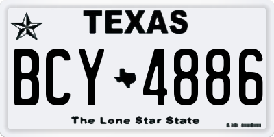 TX license plate BCY4886