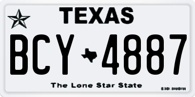 TX license plate BCY4887