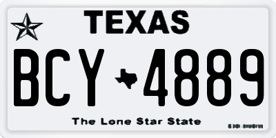 TX license plate BCY4889