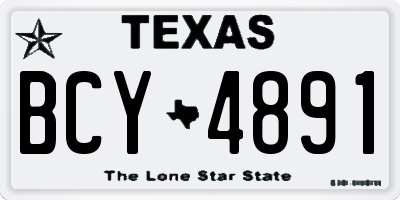 TX license plate BCY4891