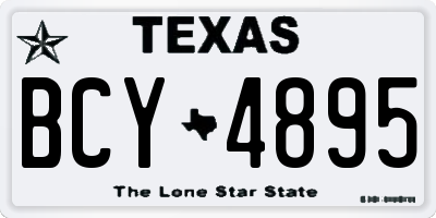 TX license plate BCY4895