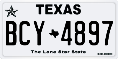 TX license plate BCY4897