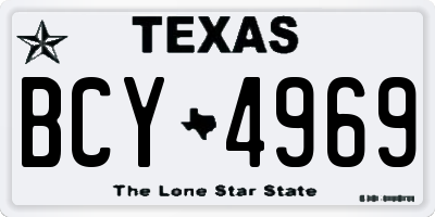 TX license plate BCY4969