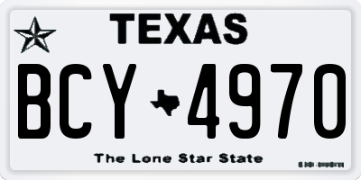 TX license plate BCY4970