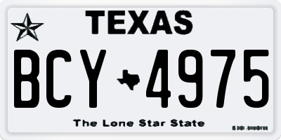 TX license plate BCY4975