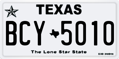 TX license plate BCY5010