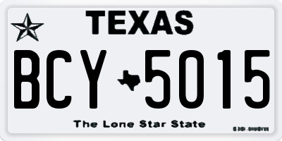 TX license plate BCY5015
