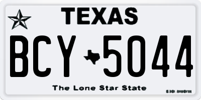 TX license plate BCY5044