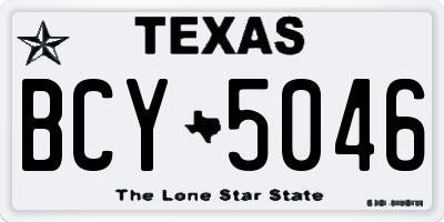TX license plate BCY5046