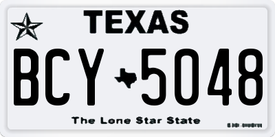 TX license plate BCY5048