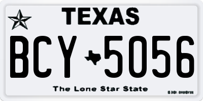 TX license plate BCY5056