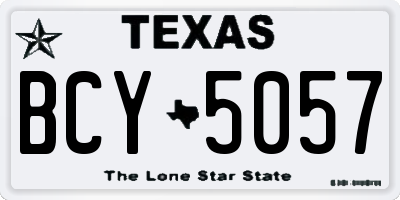 TX license plate BCY5057