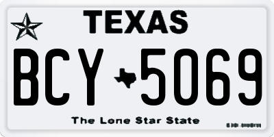 TX license plate BCY5069