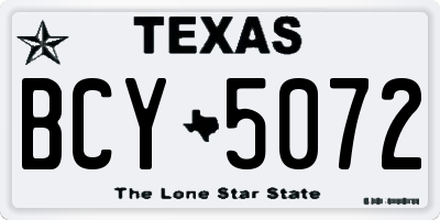 TX license plate BCY5072