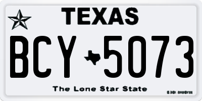 TX license plate BCY5073