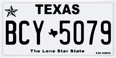 TX license plate BCY5079